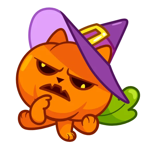 🤔 Стикер «Pumpkin Cat» для Telegram
