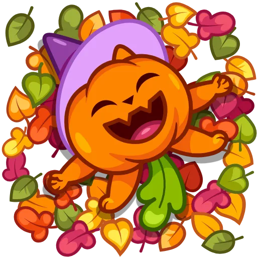😄 Стикер «Pumpkin Cat» для Telegram