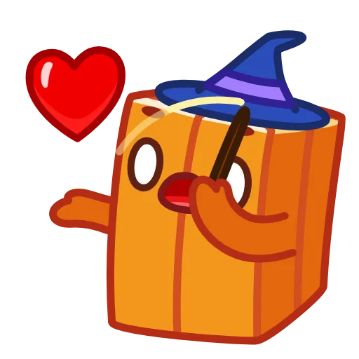 ❤️ Стикер «Pumpkin Cube» для Telegram