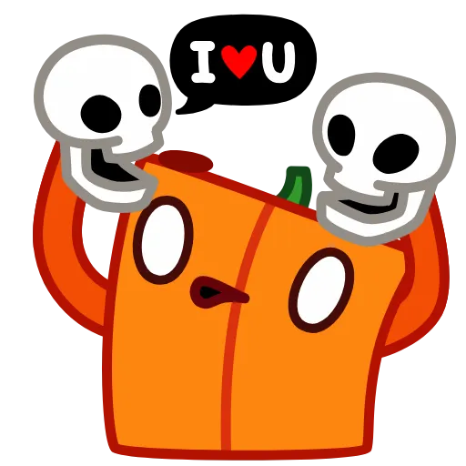 👩‍❤️‍💋‍👨 Стикер «Pumpkin Cube» для Telegram
