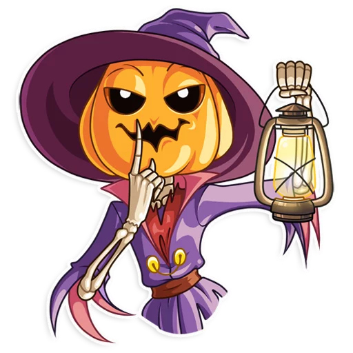 🤫 Стикер «Jack Pumpkinhead» для Telegram