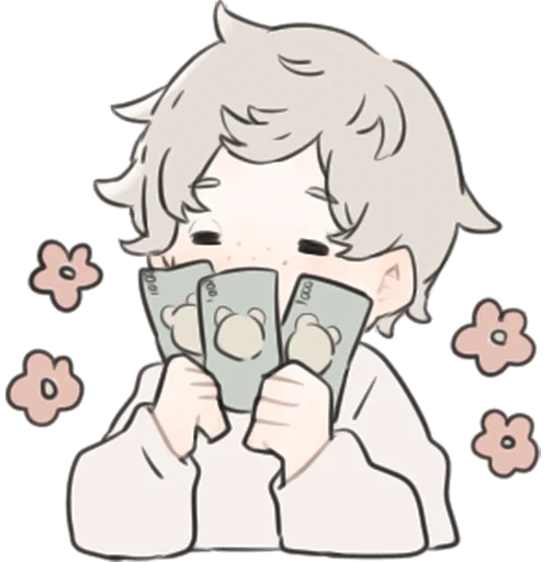 💵 Стикер «a boy, who like stuffed animals» для Telegram