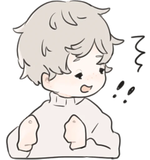 ✊ Стикер «a boy, who like stuffed animals» для Telegram