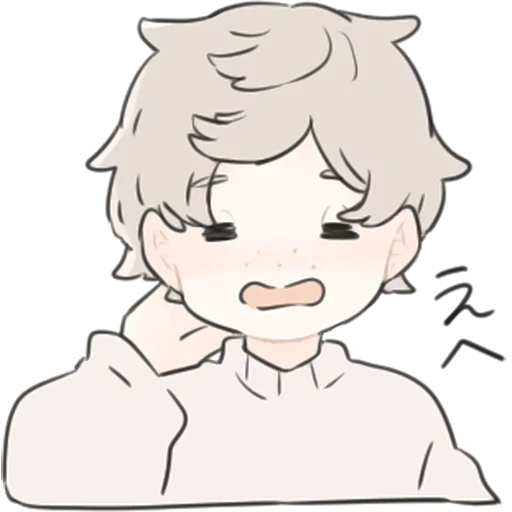 😧 Стикер «a boy, who like stuffed animals» для Telegram