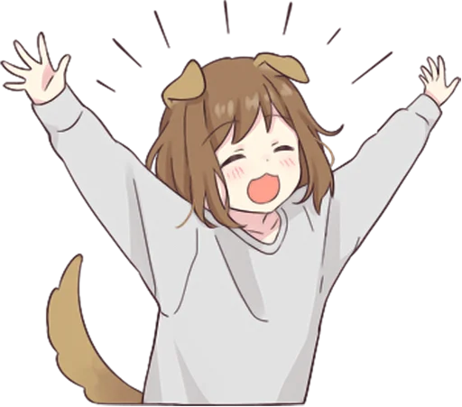 🙌 Стикер «Dog Girls Sticker 2» для Telegram