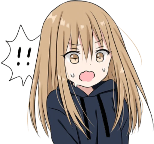 😰 Стикер «hoodiegirl(cool)» для Telegram
