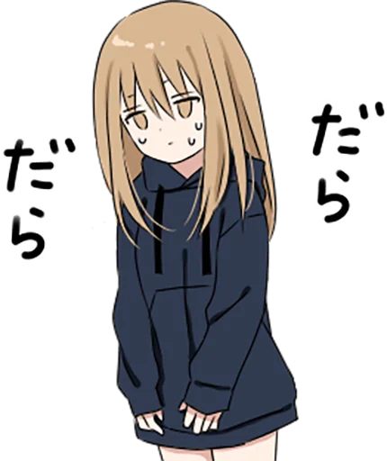 😓 Стикер «hoodiegirl(cool)» для Telegram