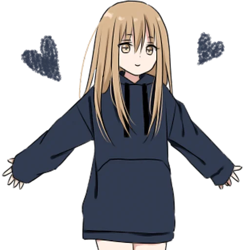 🤗 Стикер «hoodiegirl(cool)» для Telegram