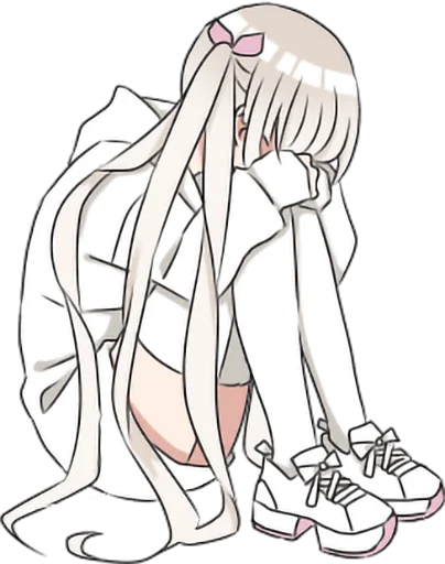 😔 Стикер «hoodie girl» для Telegram