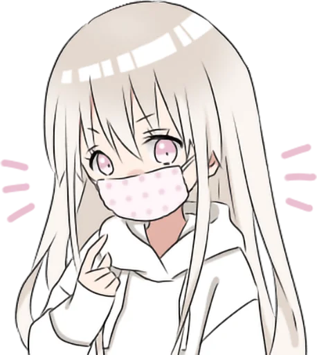 😷 Стикер «hoodie girl» для Telegram