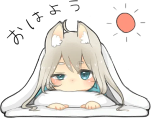 Стикерпак Nekomimikko&;s yuruhuwa для Telegram