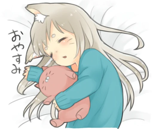 😴 Стикер «Nekomimikko&;s yuruhuwa» для Telegram