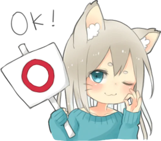 👌 Стикер «Nekomimikko&;s yuruhuwa» для Telegram