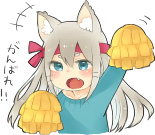 👊 Стикер «Nekomimikko&;s yuruhuwa» для Telegram