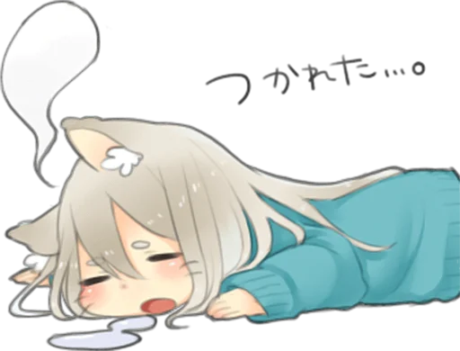 😞 Стикер «Nekomimikko&;s yuruhuwa» для Telegram