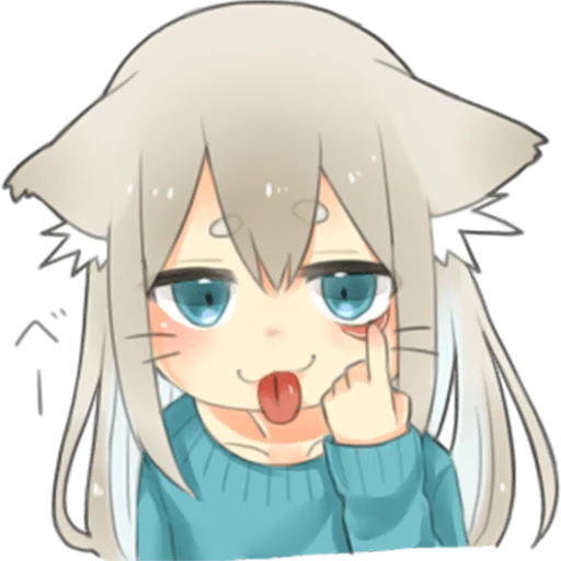 😛 Стикер «Nekomimikko&;s yuruhuwa» для Telegram