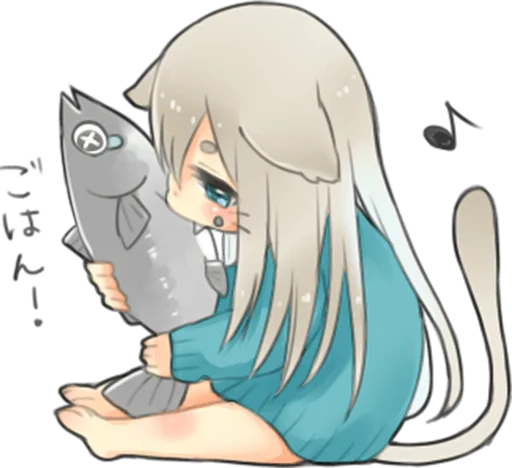 🐟 Стикер «Nekomimikko&;s yuruhuwa» для Telegram