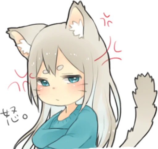 😠 Стикер «Nekomimikko&;s yuruhuwa» для Telegram