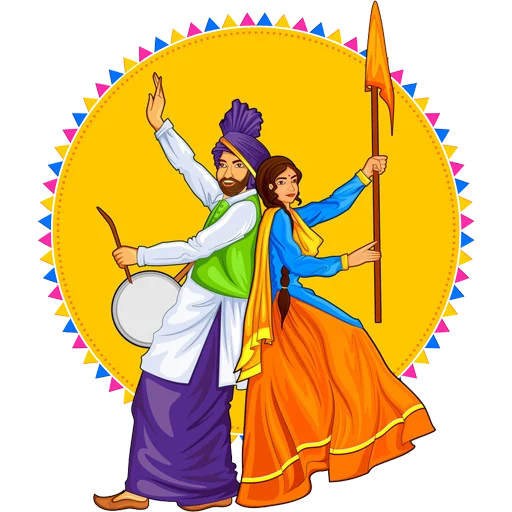 🕺 Стикер «Bhangra ਭੰਗੜਾ» для Telegram