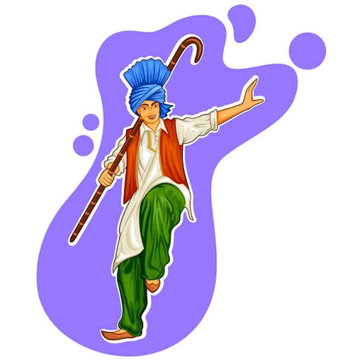 🕺 Стикер «Bhangra ਭੰਗੜਾ» для Telegram