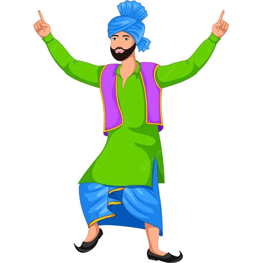 🕺 Стикер «Bhangra ਭੰਗੜਾ» для Telegram