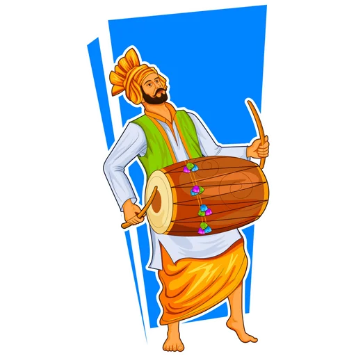 🕺 Стикер «Bhangra ਭੰਗੜਾ» для Telegram