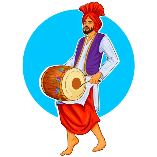 Стикерпак Bhangra ਭੰਗੜਾ для Telegram