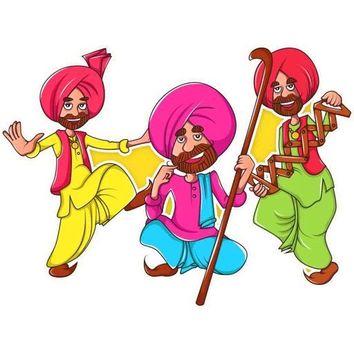 🕺 Стикер «Bhangra ਭੰਗੜਾ» для Telegram