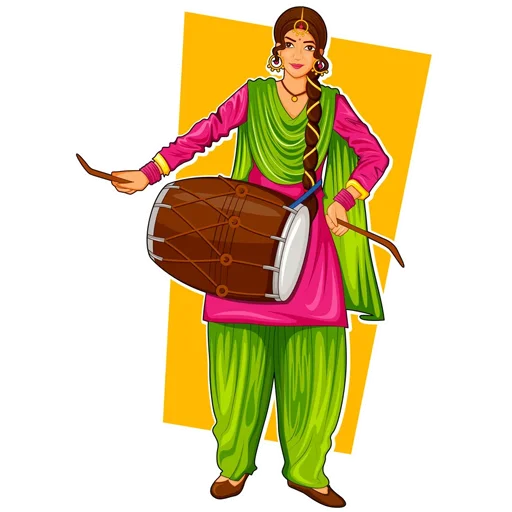 💃 Стикер «Bhangra ਭੰਗੜਾ» для Telegram