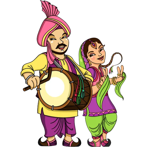 🕺 Стикер «Bhangra ਭੰਗੜਾ» для Telegram