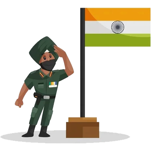 🇮🇳 Стикер «Soldier» для Telegram