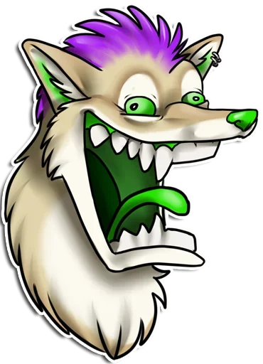 😙 Стикер «Punk Dog» для Telegram