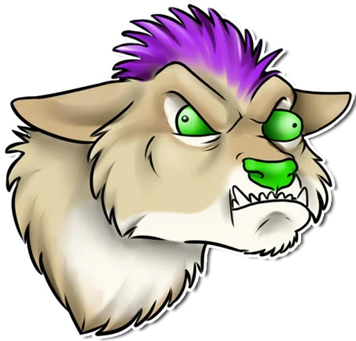 😍 Стикер «Punk Dog» для Telegram