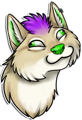 🤨 Стикер «Punk Dog» для Telegram