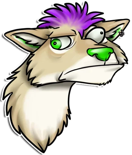 😌 Стикер «Punk Dog» для Telegram