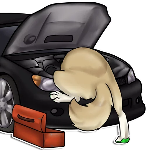 😉 Стикер «Punk Dog» для Telegram