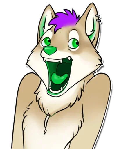 😌 Стикер «Punk Dog» для Telegram