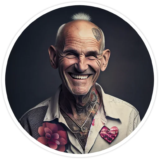 😀 Стикер «Old Punk» для Telegram