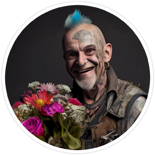 😌 Стикер «Old Punk» для Telegram