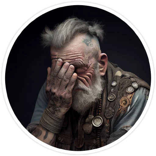 🤦 Стикер «Old Punk» для Telegram