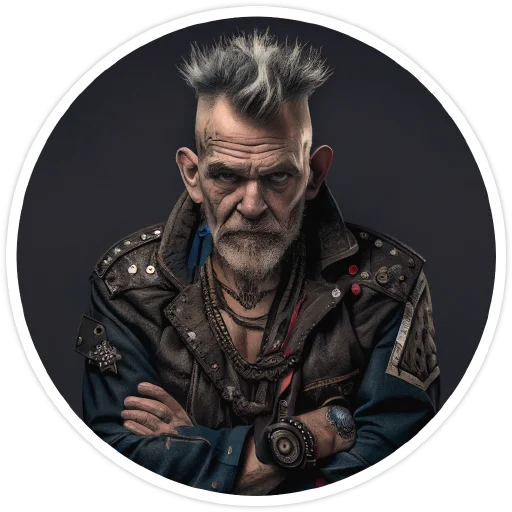 😕 Стикер «Old Punk» для Telegram
