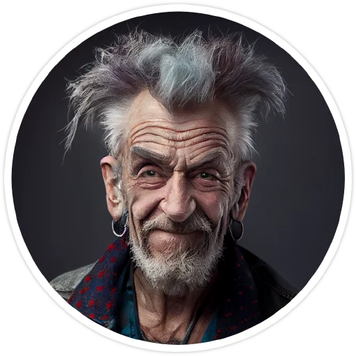 🙂 Стикер «Old Punk» для Telegram