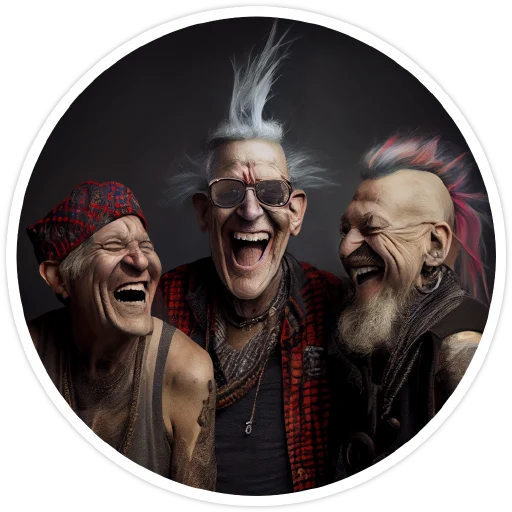 😆 Стикер «Old Punk» для Telegram