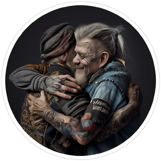 🫲 Стикер «Old Punk» для Telegram