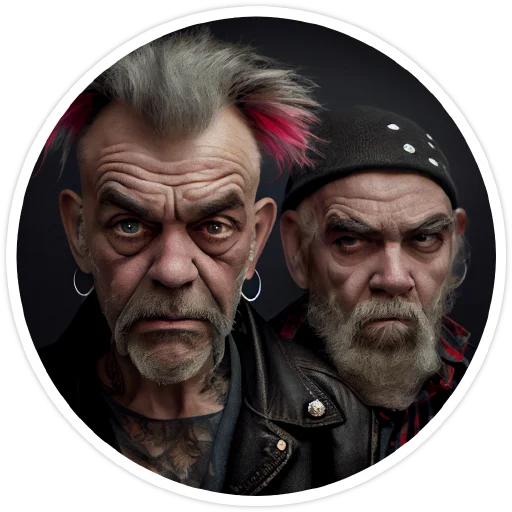 😐 Стикер «Old Punk» для Telegram