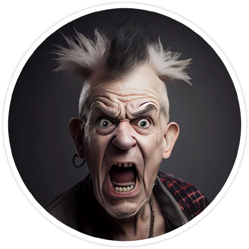 😤 Стикер «Old Punk» для Telegram