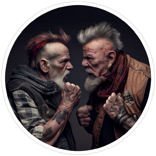 😡 Стикер «Old Punk» для Telegram