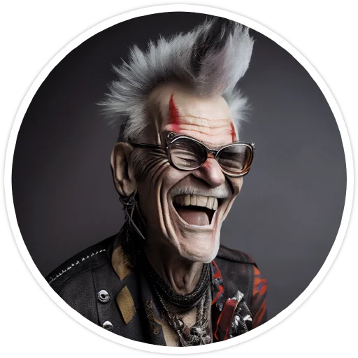 🤣 Стикер «Old Punk» для Telegram