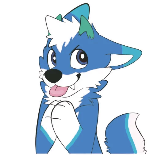 😜 Стикер «Pup Tesla» для Telegram