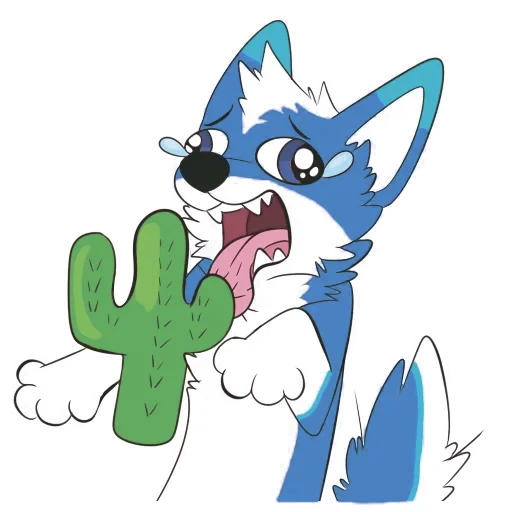 🌵 Стикер «Pup Tesla» для Telegram